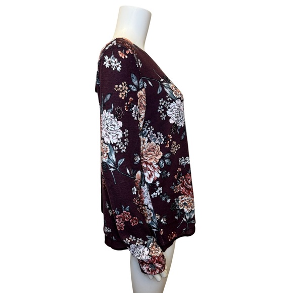 Bobeau Floral Bow Tie Back Sweater - Picture 3 of 8